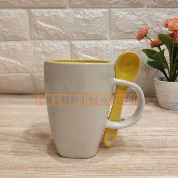 Mug Promosi, Custom Mug, Barang Promosi Surabaya, Mug+sendok